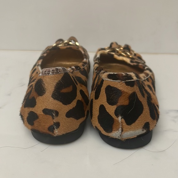 KATE SPADE Eryn Leopard Chain Link Pointed Flats - Picture 7 of 11